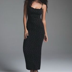 SKIMS Onyx rosebud maxi dress